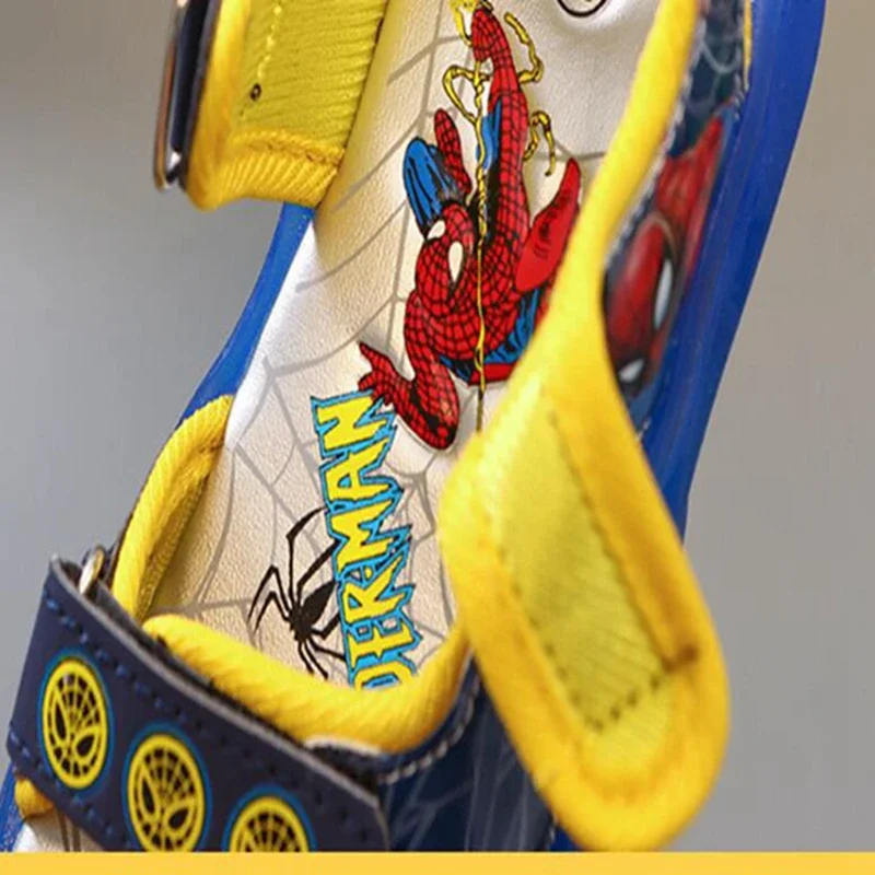 Baby Boys Cartoon Spiderman Summer Sandals Kids Girls Casual Sport Running Shoes Led Light Luminious Indoor Toddler Beach Shoes