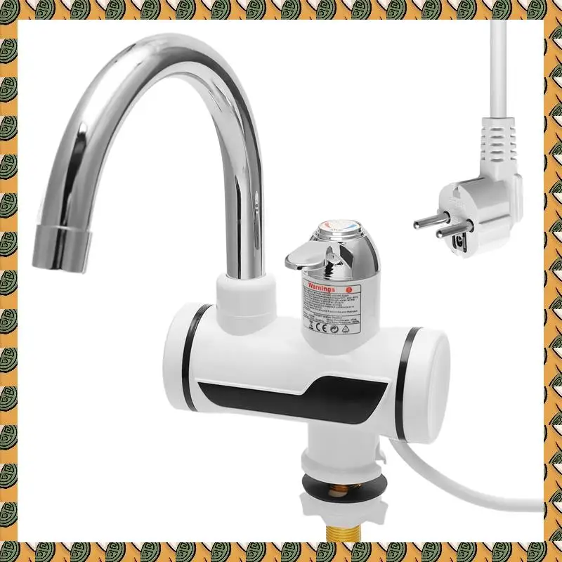 

A77I 1 Piece Electric Kitchen Hot Water Faucet Heater Tap Cold Heating Faucet Tankless Water Heater EU Plug