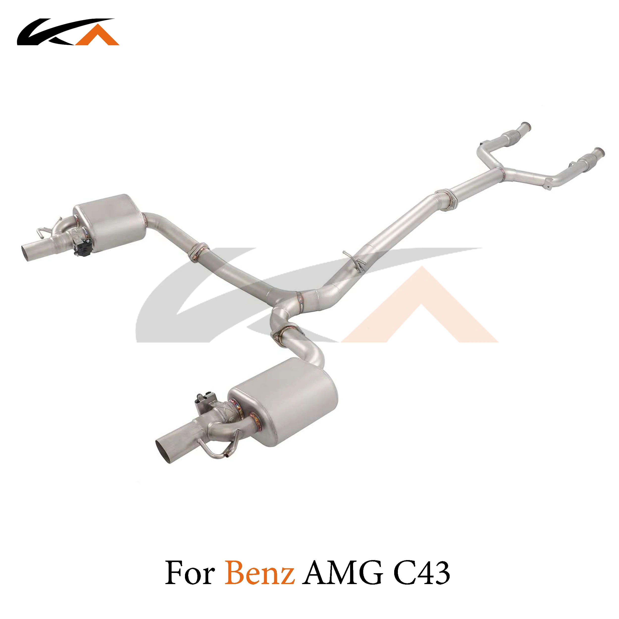 

KA Tuning exhaust system parts stainless catback for Mercedes-Benz AMG C43 3.0T rear section performance muffler valve