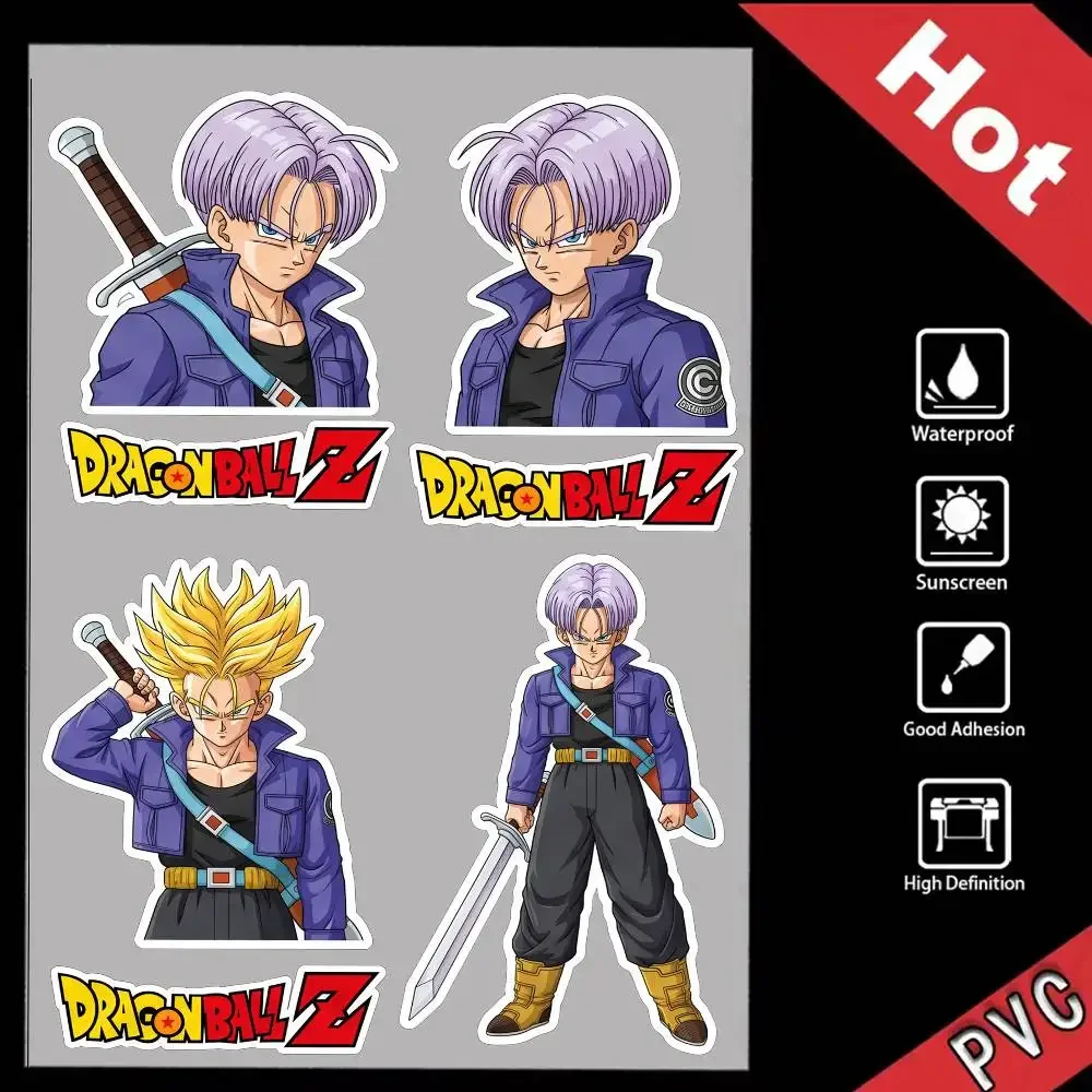

DRAGON BALL Vegeta Goku Long Lasting Waterproof Reflective Sticker Scratch Conceal Fit Motorcycle Car Helmet Fridge Decals