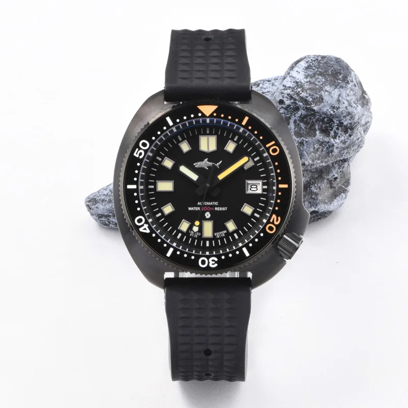 

Часы Heimdallr PVD 6105 Diver, 44 мм, 316L, японский механизм NH35, автоматический механизм, водонепроницаемость 20ATM, керамический безель, наручные часы с оранжевым люминесцентным покрытием C3.