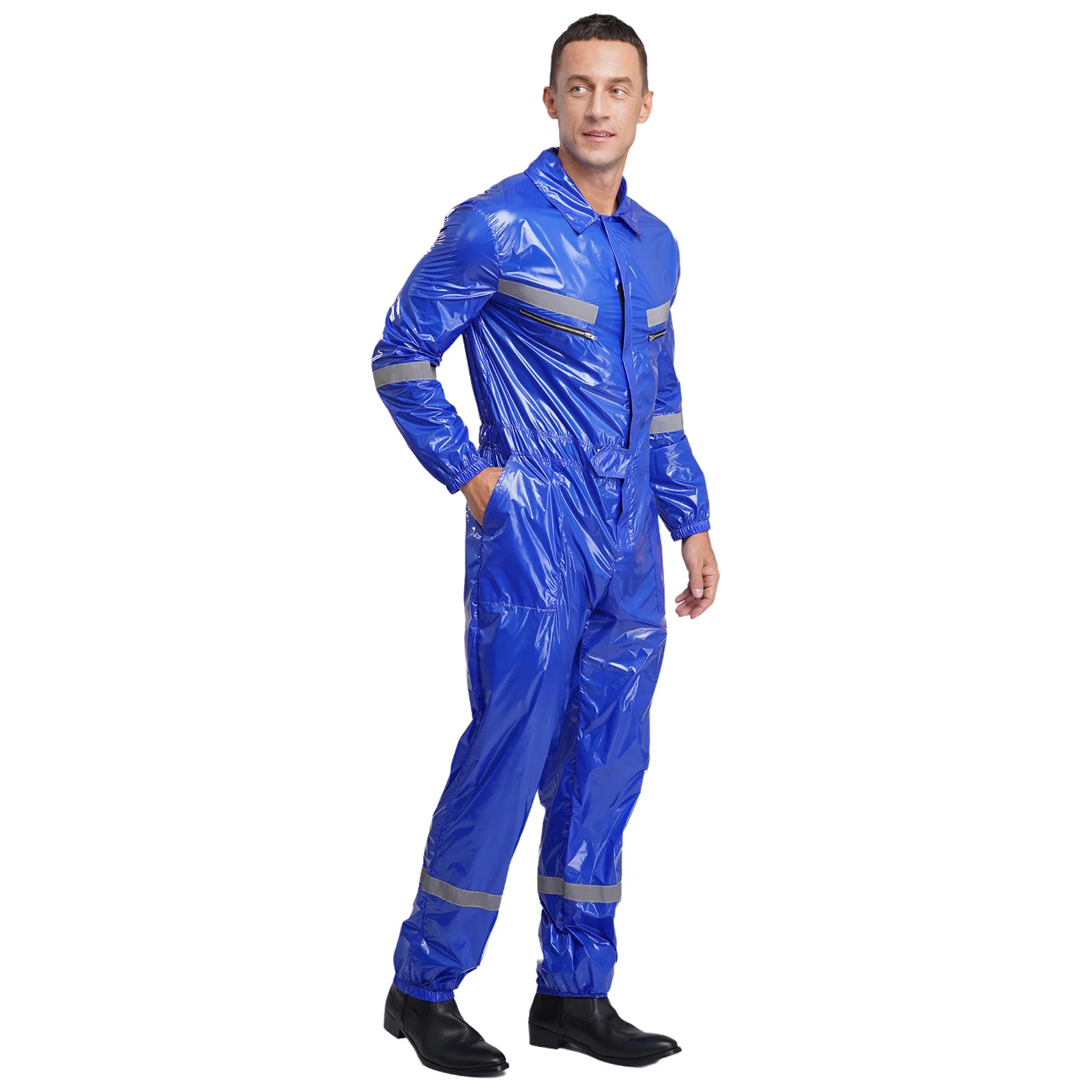 

New Mens Halloween Fancy Dress-up Party Costume Waterproof Lightweight Coverall Long Sleeve Workwear Jumpsuit for Spraying Paint