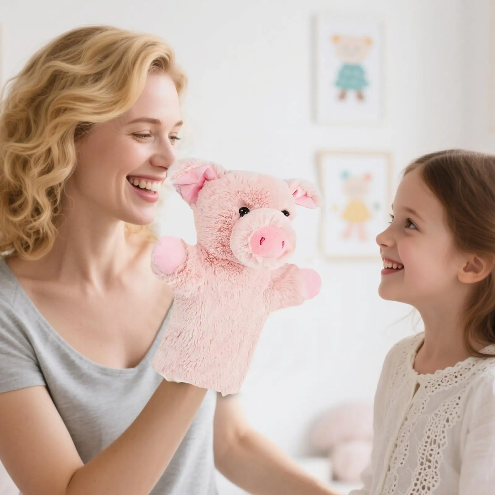 Animal Hand Puppet Plush Educational Storytelling Pretend Play Role Play Animal Hand Puppet Toy For Parents Grandparents Family