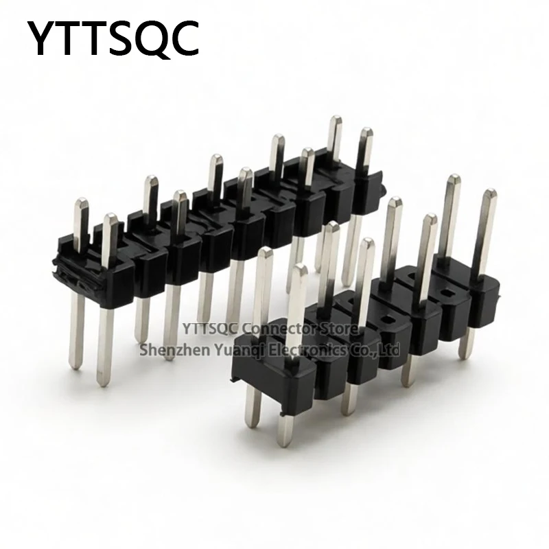 10pcs 2.54mm Double Row Straight Male 2x2/3/4/6/8/10/12/15/20/40P Breakaway PCB Board Pin Header Connector Strip Pinheader