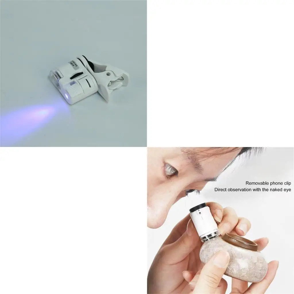 Multifunction LED Microscope Lens Clip On Lens Upgrades for Smartphones