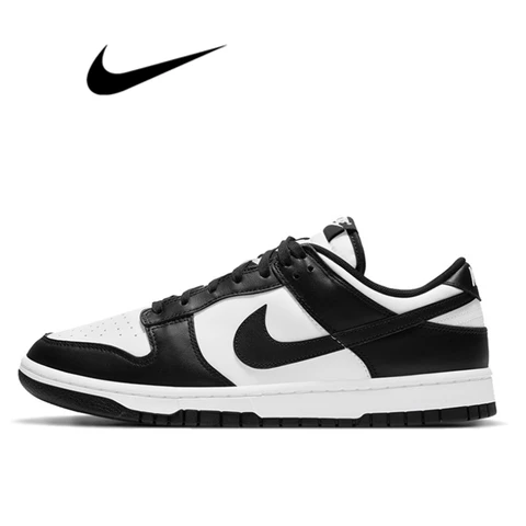 Nike Dunk Retro Black White Men Women Skateboarding Shoes Classics Genuine leather Non-slip Comfortable Sb Running Sneakers