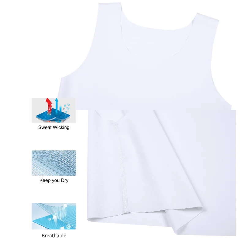 Nahtlose formende Kurzweste für Herren, ärmellose Slim-Fit-Unterwäsche, hochelastische, atmungsaktive, bequeme Weste – Detail 8