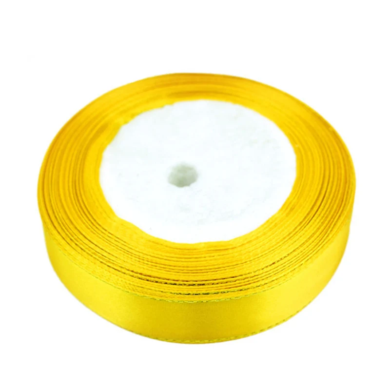 (25 yards/lot) 20mm/25mm/40mm Width Gold Brink Satin ribbon Wholesale High Quality Gift Packaging Manual Ribbons