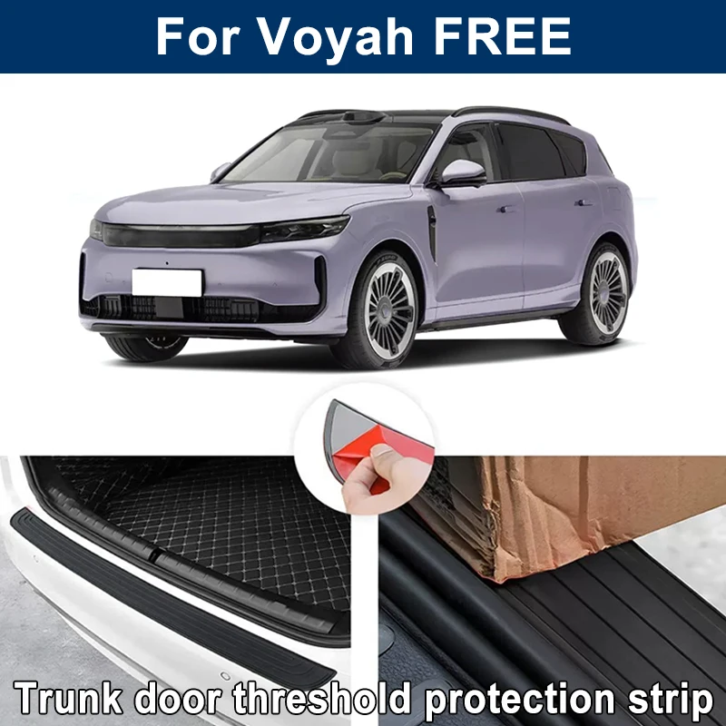 Car Trunk Sill Anti-scratch Guard Strip For Voyah FREE - Rear Bumper Rubber Protector Decorative Cover Sticker