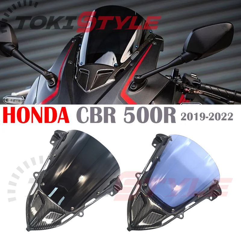 

Подходит для HONDA CBR500R CBR500 R 2019-2022 CBR500-R Мотоцикл Спорт Гонки двойной пузырь ветровое стекло дефлектор ветрового стекла