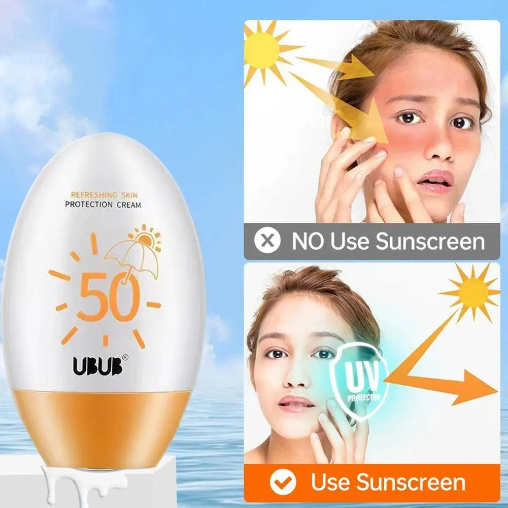 Protetor solar spf50, proteção impermeável e uv, duradoura, refrescante, q8t4