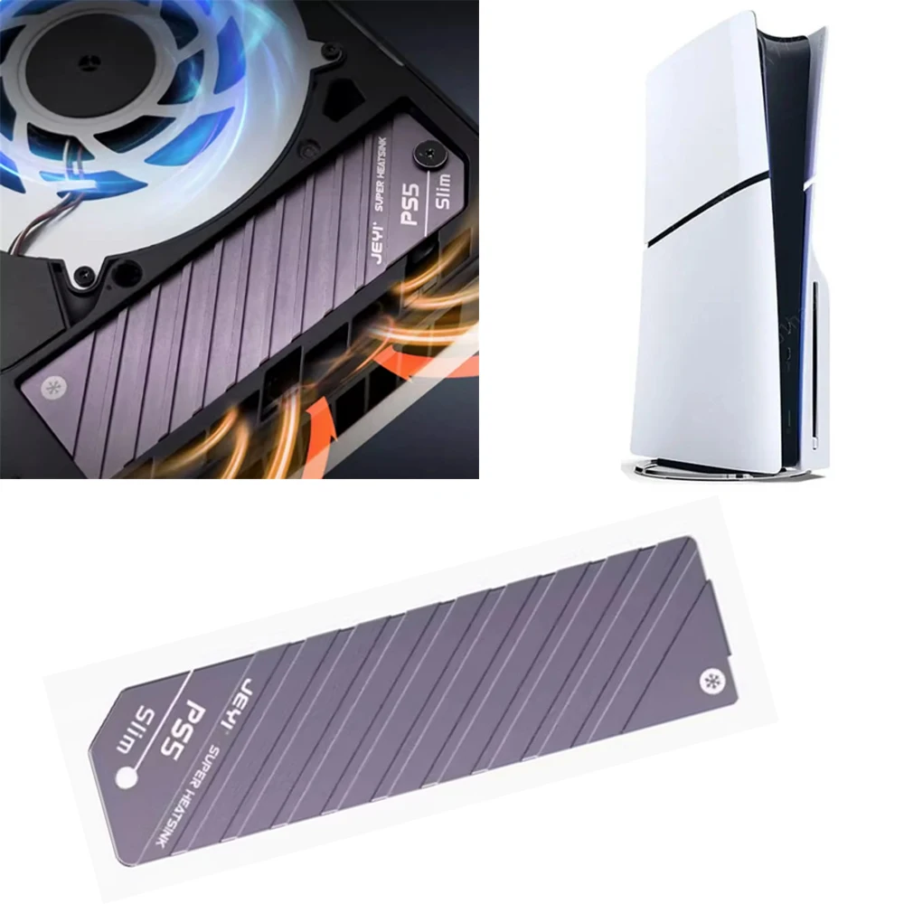 

For PS5 Slim M.2 SSD Heat Sink NVMe 2280 Solid State Hard Drive Aluminum Heatsink Radiator with Thermal Cooling Pad for Desktop