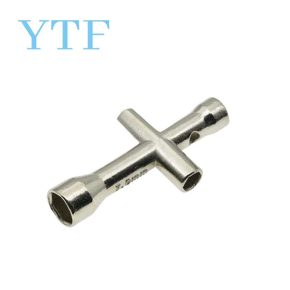 Nozzle MK8 Mini Spanner M2 M2.5 M3 M4 Screw Nut Hexagonal Cross Wrench Sleeve socket Maintenance Model Car Wheel Tool