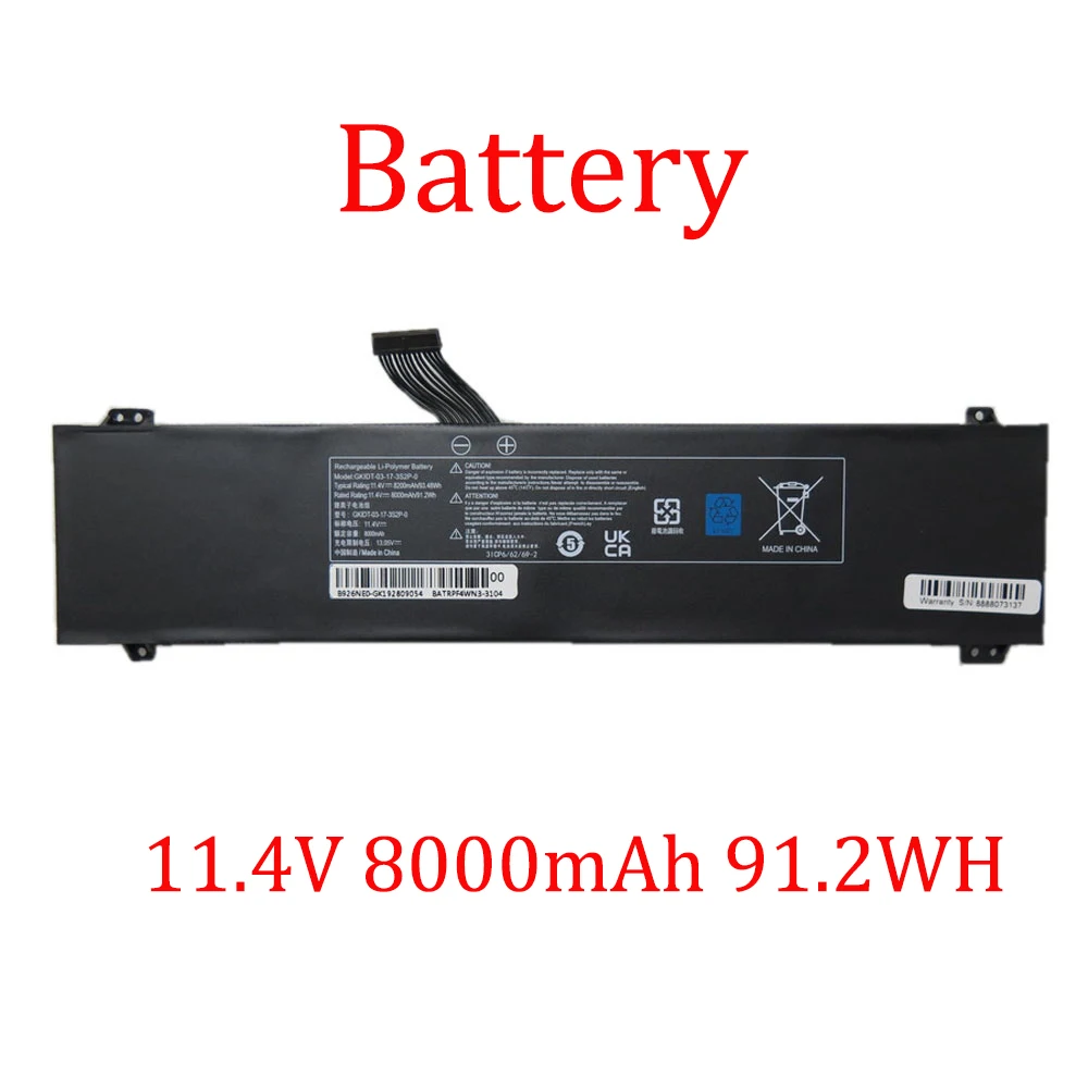

Laptop Battery For 한성컴퓨터 For Hansung TFG256XS TFG257XS 11.4V 8000mAh 91.2WH New