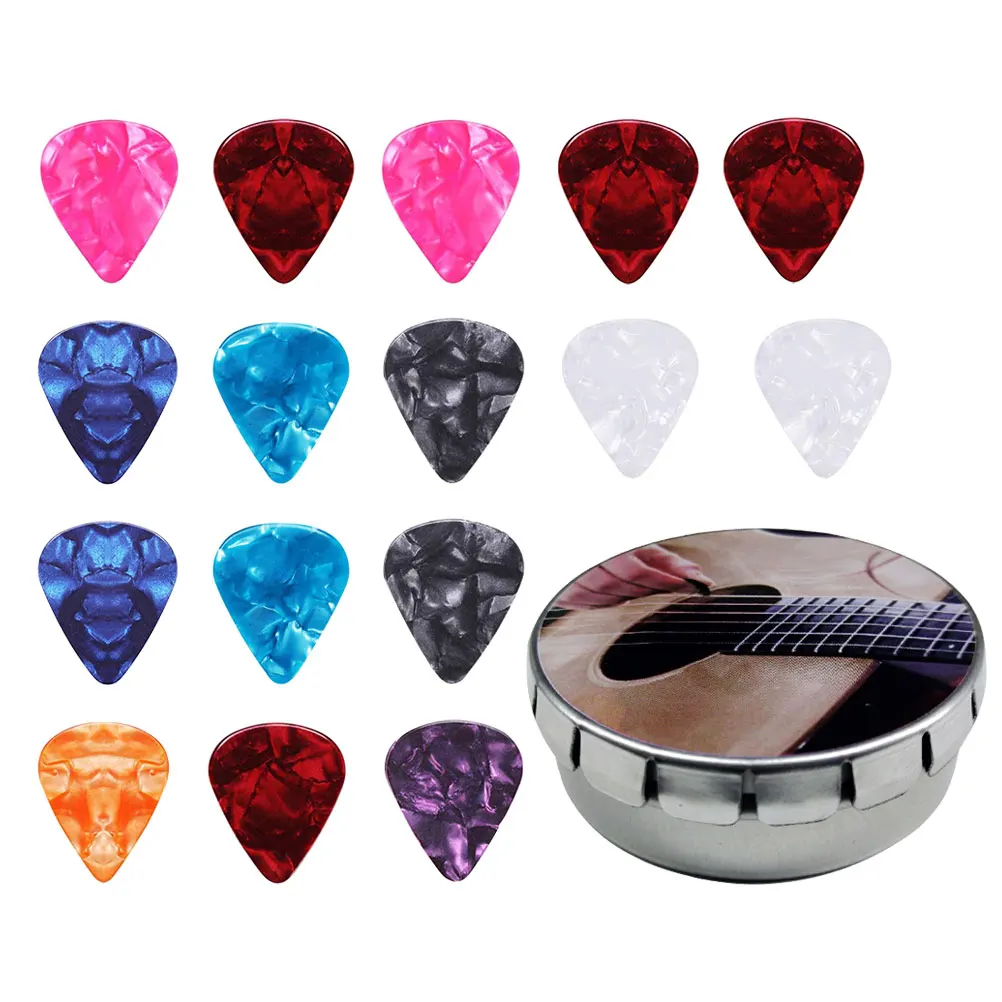 

1 Set Compact Guitar Picks Smooth Professional Plectrums Portable Finger Protection For Ukulele Folk Guitar Practice Performance
