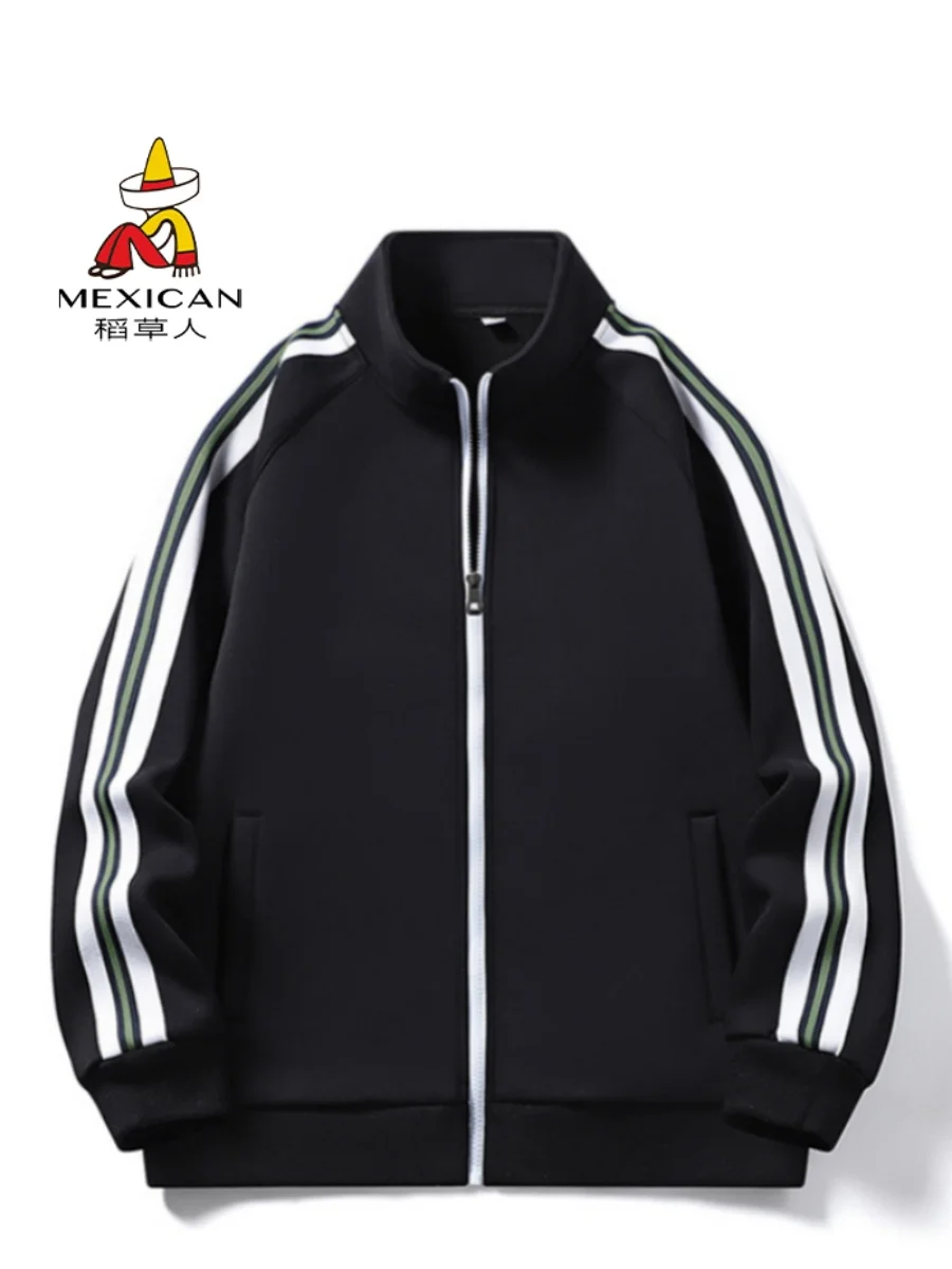 Casual Loose Fit Stand Collar Jacket for Men Student Youth Fashion Korean Style Spring Autumn Seasonal Polyester Nylon Compos...