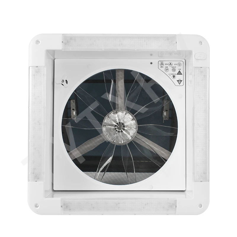 12V 16 Inch 400mm RV Roof Vent Electric Ceiling Exhaust Fan 6 Speeds Adjustable with LED Light & Rain Sensing RV Vent Fan Window view 4