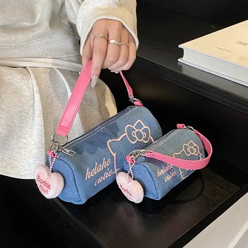 مرحبا كيتي الربيع والصيف جديد سعة كبيرة Crossbody تحمل حقيبة اليد Hellokitty لطيف ريترو الكتف حقيبة ساعي هدية