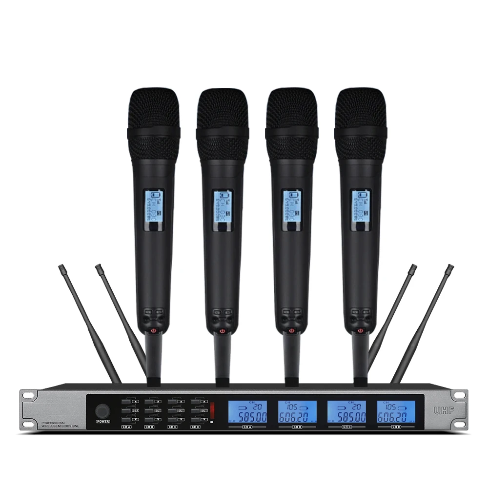Professional wireless microphone 4-channel gooseneck conference condenser microphone suitable for conference speech microphone