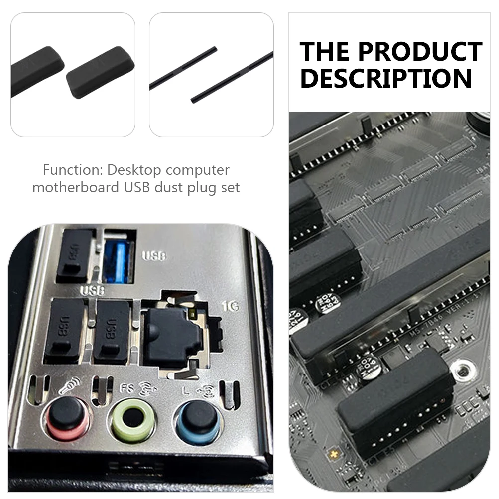 

40Pcs Dust Plug Silicone Cover Set for Computer Motherboard Ports Protection Against Moisture Oxidation and Dust Pc Interface