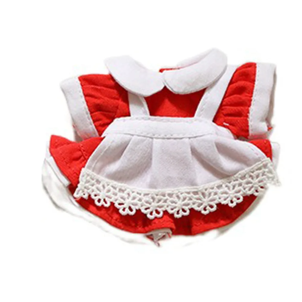 Ropa para muñecas de 12cm, falda de sirvienta, conjunto de vestido de juguete bonito, vestido de sirvienta para muñecos de peluche Kpop, accesorios, regalos para niñas