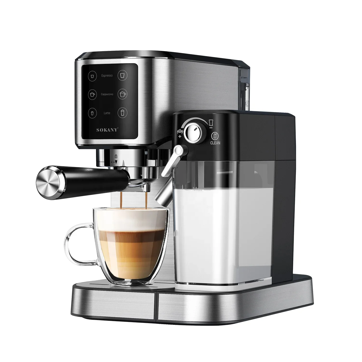 

GMsokany Multifunctional 3 in 1 Double Group Commercial Desktop Coffee Machine Under Counter Espresso Machine