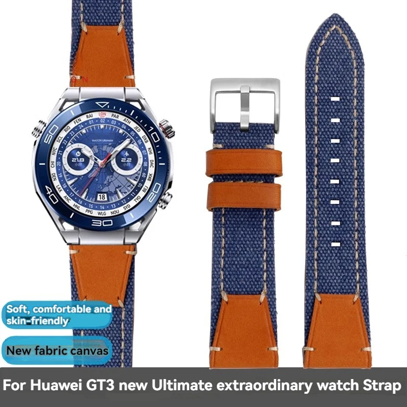 For new Huawei Watch Ultimate extraordinary master sports fabric Watchband GT3 Honor magic watch2 personalized canvas strap 46mm