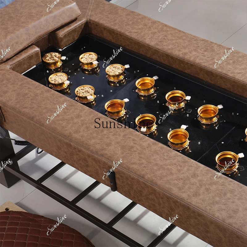 Smokeless moxibustion bed Whole body moxibustion iron frame Traditional Chinese medicine massage physiotherapy bed  FT
