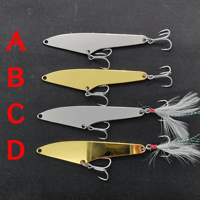 OUTKIT Chất Lượng Cao Dài Đúc 1 Cái 11g18g Kim Loại VIB Mồi Dụ Cá Jigbait Thìa Crankbait Quay Mồi Treble 2 móc Khóa