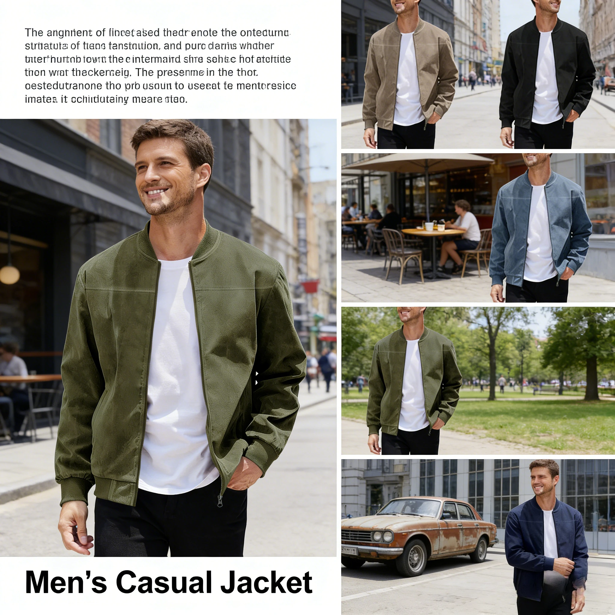 

Мужские замшевые куртки на осень-зиму, однотонные, на молнии, с длинными рукавами, кардиганы, стильная универсальная повседневная верхняя одежда для мужчин