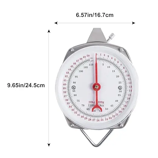 Goture 110lb/50kg Mechanical Hanging Scales High Accuracy Weight Scale Home Measurement Tools  for Kitchen Fishing Hunting Farms