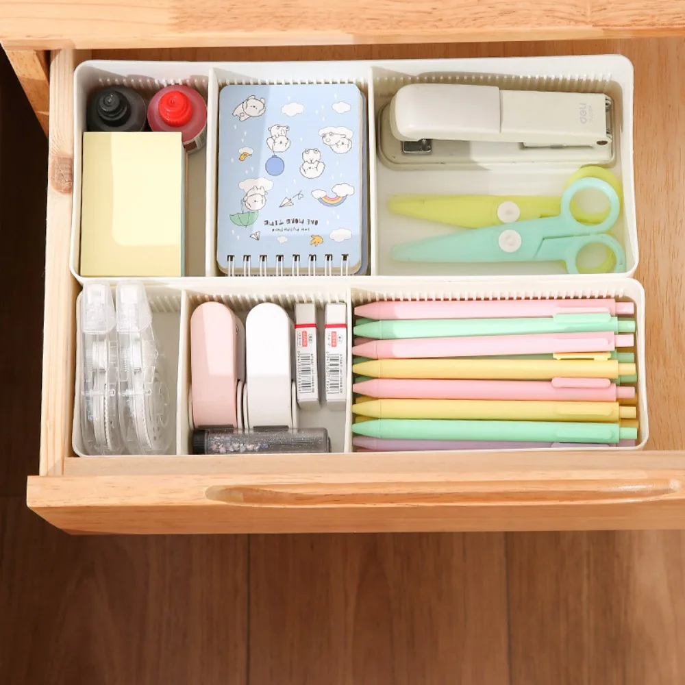 1pc drawer-type plastic storage box tray, split storage box container, free combination, desktop drawer-type storage box,