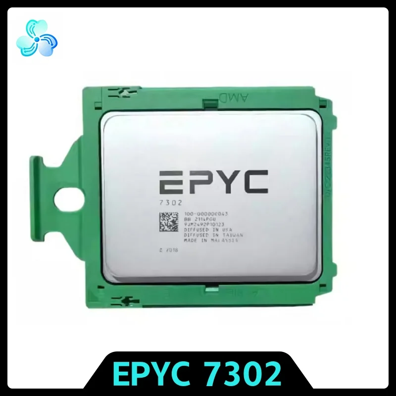 EPYC 7302 CPU 3.0GHz 16-Cores 32-Thread 128MB 155W LGA-4094 Official Unlocked Processor Socket SP3 Rome EPYC7302 100-000000043