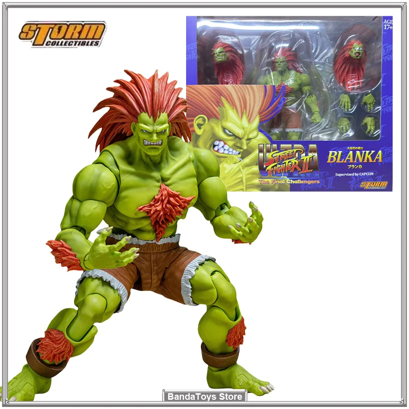 In Stock Original Storm Toys ST Ultra Street Fighter II The Final Challengers Blanka Anime Collection Figures Model Toys