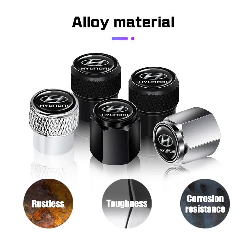 

Для Hyundai I40, I30, ix35, Sonata, Tucson, Santa Fe, Elantra, Azera: 4 шт. колпачков для ниппелей автомобильных колес, аксессуары для стайлинга авто