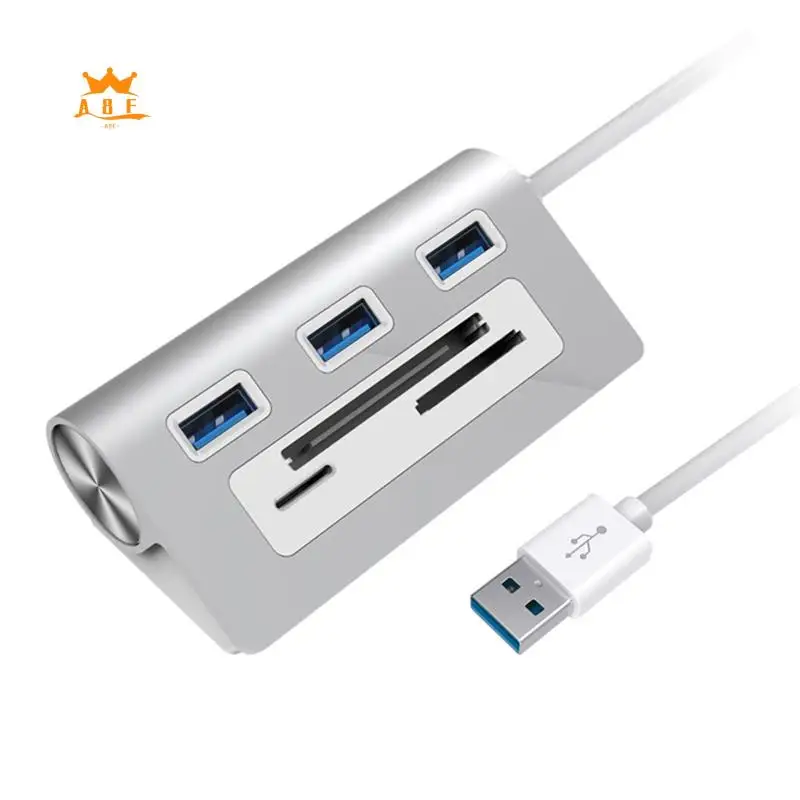 

A08E-1 шт., 3-портовый USB 3.0 с устройством чтения карт TF/SD, мульти-USB-сплиттер, устройство чтения карт USB для Windows, ПК, ноутбука