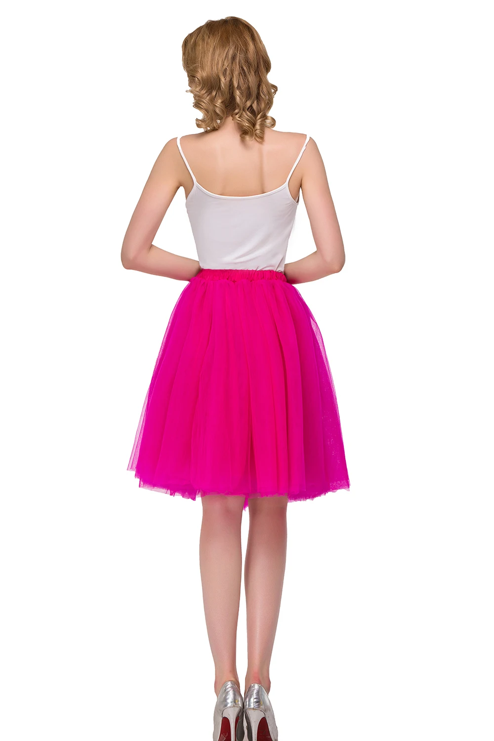 Yellow Short Tulle Skirt Petticoat Crinoline Rockabilly Underskirt Women Midi Tutu Skirts Half Slips Bridal Accessories 2024