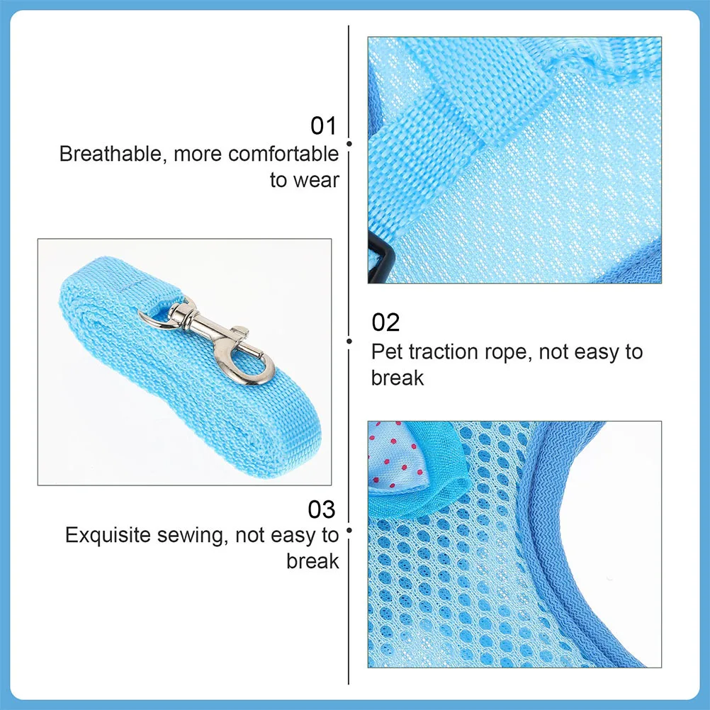 

3 Sets Poultry Pet Chicken Hand-pull Rope Harness Cloth Leash for Hens