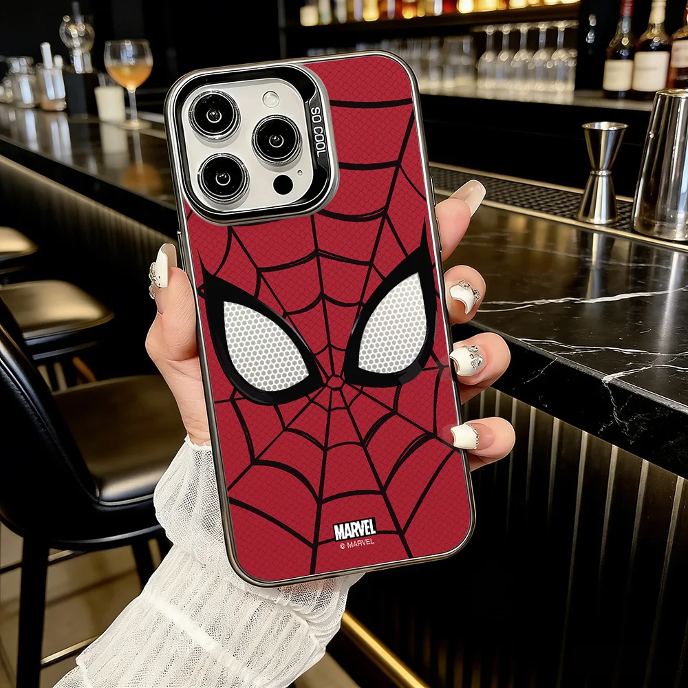 Coole Marvel Spider-Man Handyhülle für iPhone 17 17e 16e 16 15 14 13 12 11 mini Pro Max XR Air Plus – Sturzsichere, matte Schutzhülle