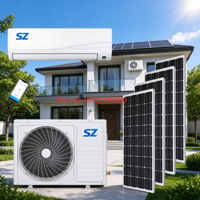 WMWMNU for SHUNZI High Quality Hybrid DC 48V Solar Split Air Conditioner ESAC52GW/DC 90 Percent Electricity Saving 18000BTU