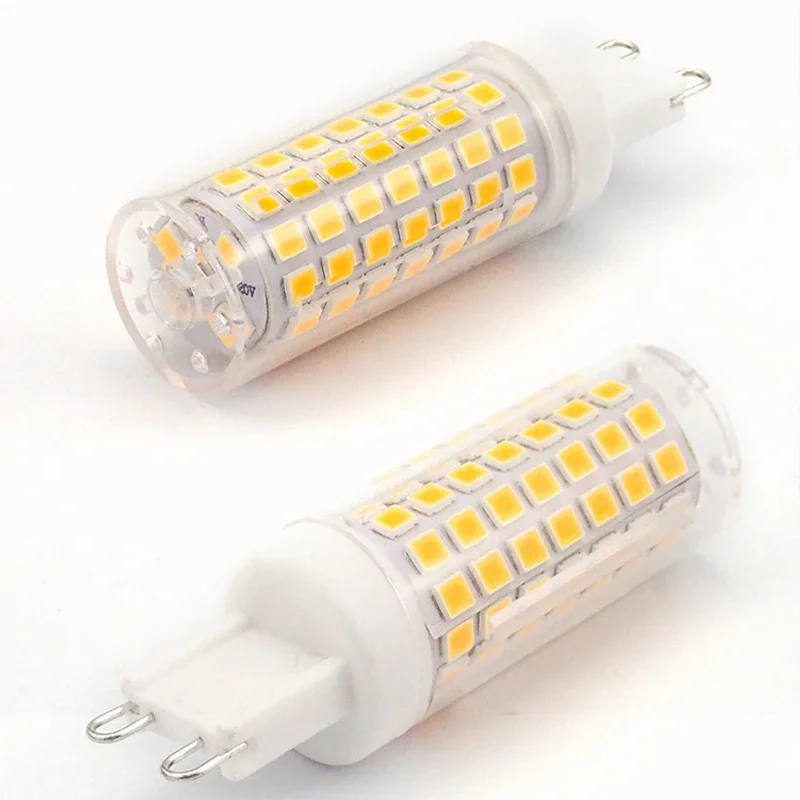 Bombilla LED para lámpara G9 AC220V 7W 9W 12W 15W SMD 2835 luz de cerámica reemplazar 30/40W lámpara halógena para lámpara de ahorro de energía