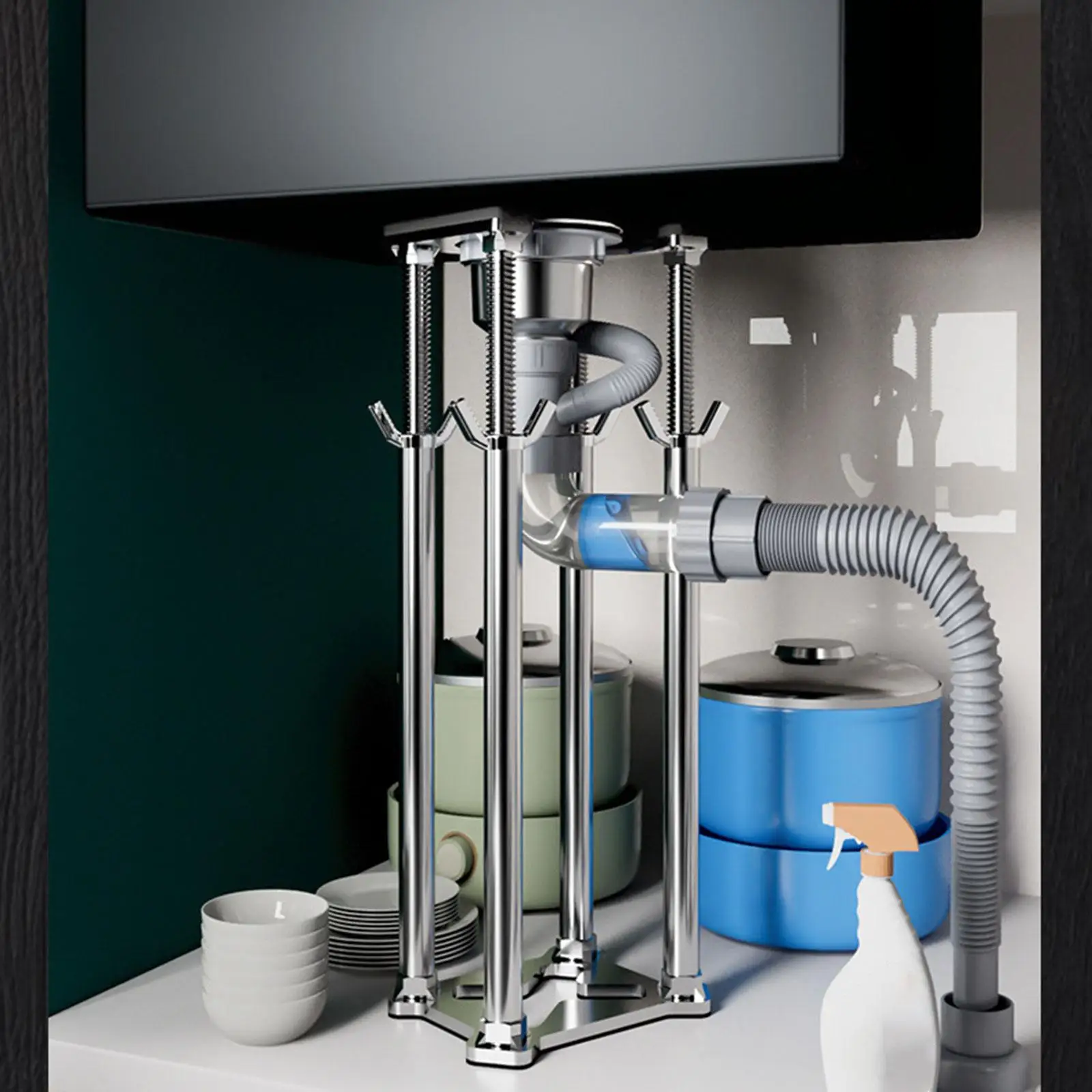 Undermount Sink Bracket Undermount Sink Support Bold Sturdy Nonslip Sink Legs Repair System for Home Kitchen Countertop