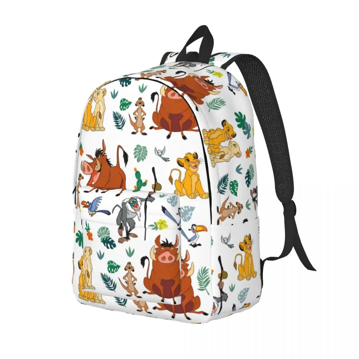 Zaino per adolescenti Cartoon Re Leone Simba con tasca Studente Business Pumbaa Nala Zaino per uomo Donna Borsa a tracolla per laptop