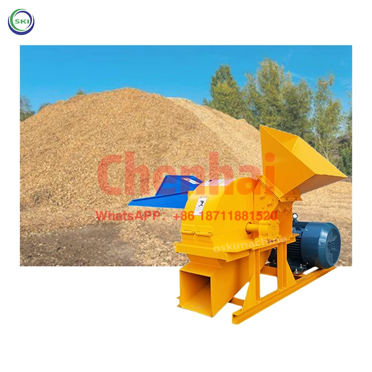 

Wood Chipper Shredder Garden Tree 15HP Crusher Machine Wood Log Sawdust Making Machine Hammer Mill Wood Shredder