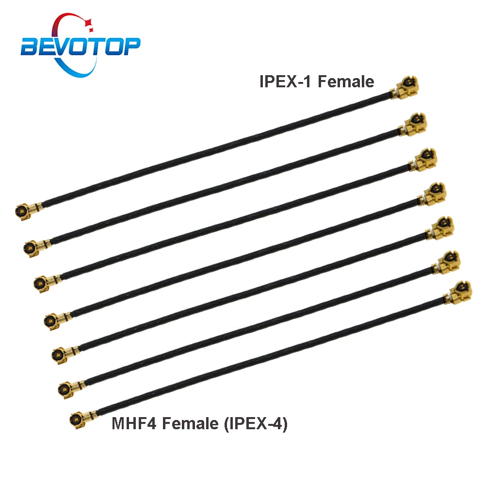 1pcs IPX Jumper U.fl IPX-1 Female to IPX-4 MHF4 Female Jack RF1.13 Extension Jumper for Router 3g 4g Modem BEVOTOP Cable