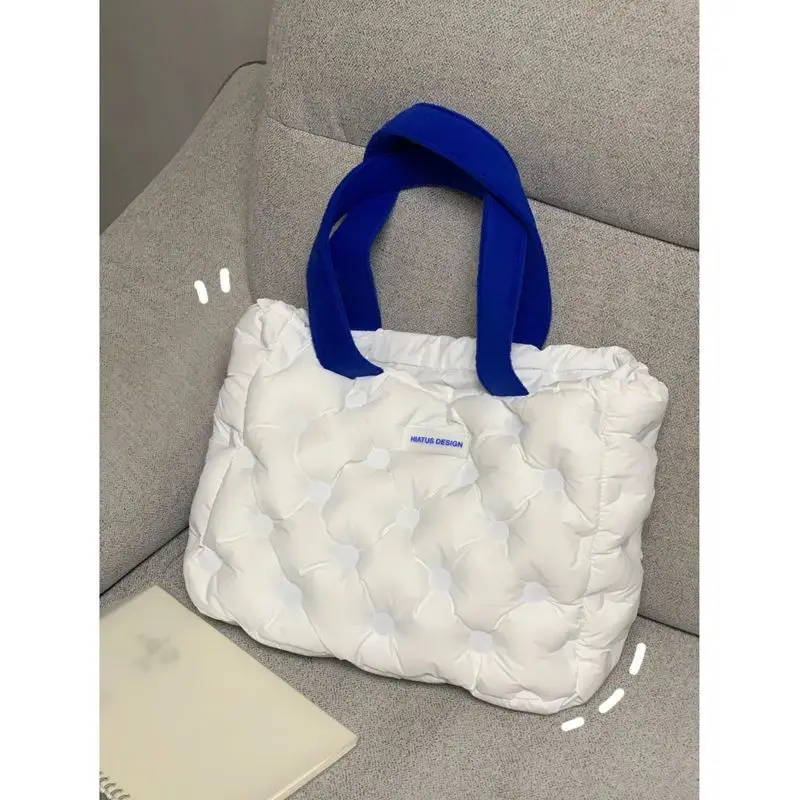 Women Bag Autumn Winter Nylon Cotton Filling Fashion Simple Zipper SOFT Shoulder Bag Handbag Laptop Bag