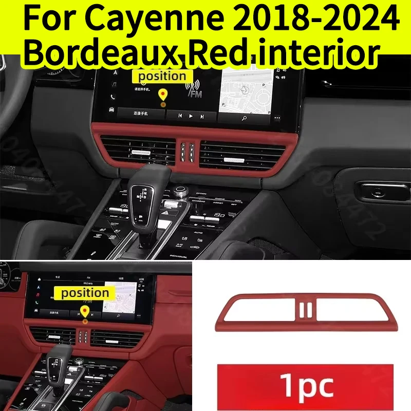 Original Car Bordeaux red car interior parts for Porsche Cayenne Coupe S Gts Turbo Screen Watch Sticker for Cayenne Accessories