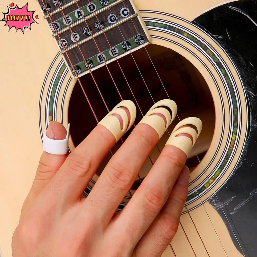 

6pcs Plastic Guitar Finger Picks ​Adjustable Shape​ ​Stable Sound Quality ​Finger Plectrum​ ​DIY Picks​ ​Fingertip Protectors​