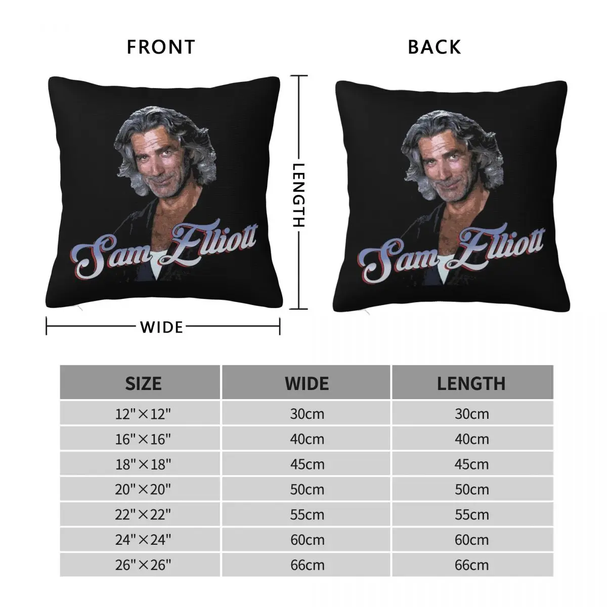 Sam ELliott As Wade Garrett Road House Square Pillowcase Polyester Linen Velvet Creative Zip Decor Room Cushion Cover