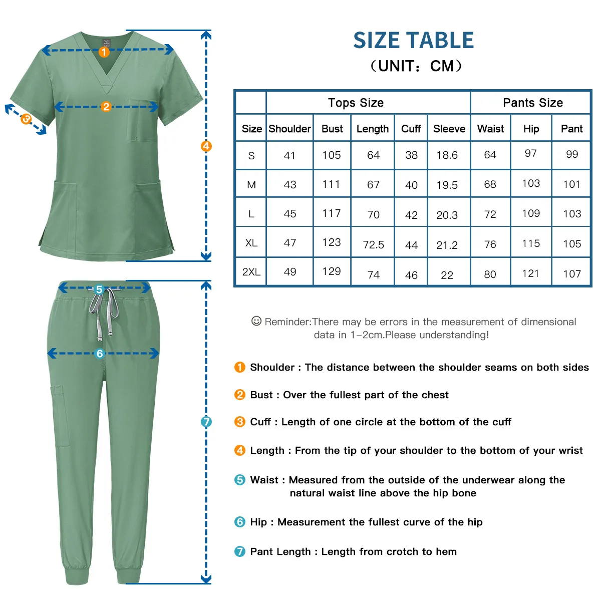 Workwear Nursing Elastic Band Pants Working Uniform Women Short Sleeve Neck Tops Dental Hospital Scrubs Suits